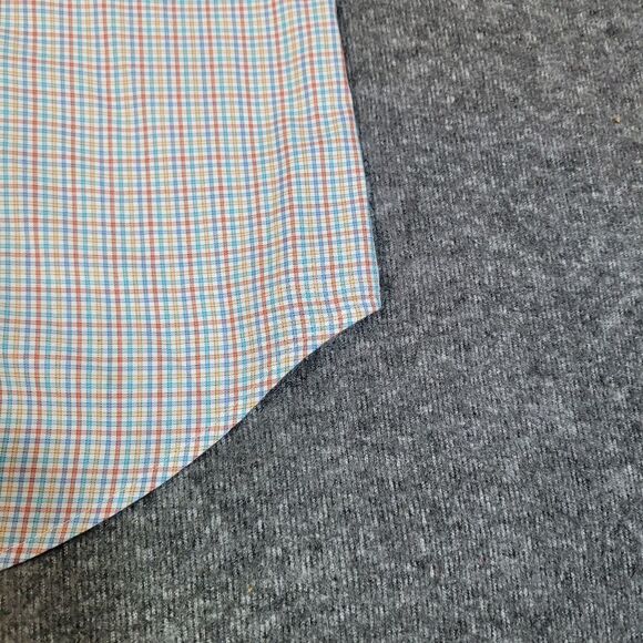 Vtg Peter Millar Mens Button Down Golf Shirt Sz L Short Sleeve Multicolor Plaid - Picture 5 of 10